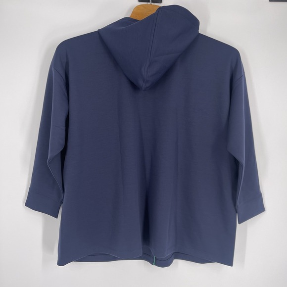 Isaac Mizrahi Live! Regular Clubhouse Scuba Knit Snap Front Tunic w/ Hood - 3XL - Picture 6 of 6